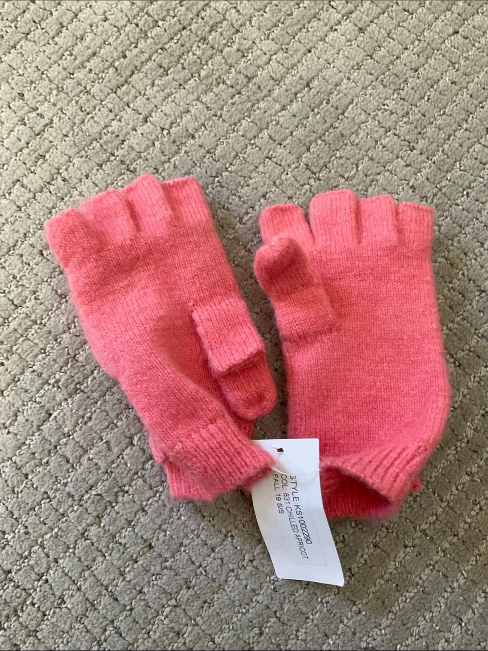 Kate Spade Pop Top Gloves and Headband in Chilled Apricot Modern Preppy Feminine